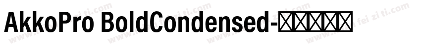 AkkoPro BoldCondensed字体转换